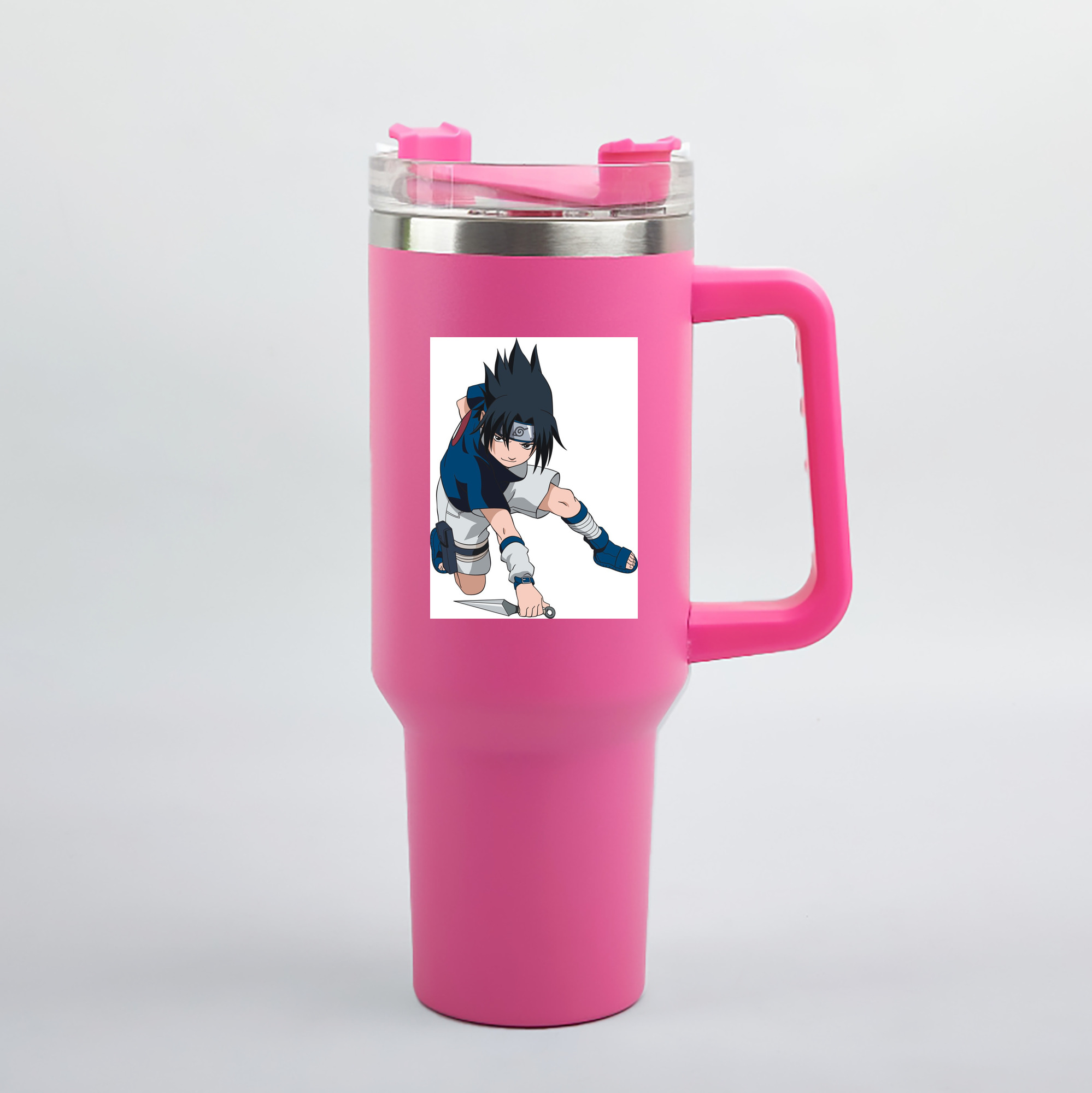 （画像用） NARUTO -ナルト- うちは サスケ Uchiha Sasuke 1200mL車用タンブラー（カラープリント）